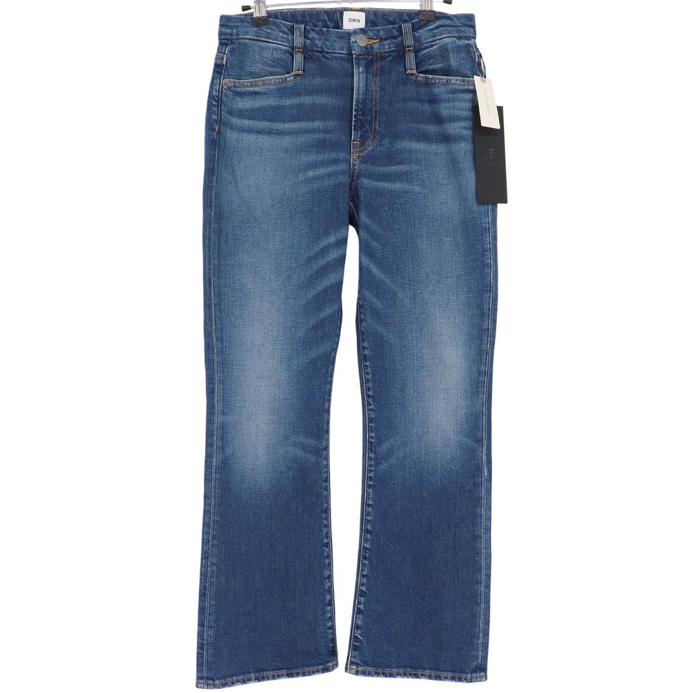 EDWIN Lark Slate Ankle Bootcut Jeans Terrace Blue Stretch Size 26 Anthropologie